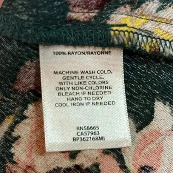 BP. Green‎ Floral Flare Sleeve XS - Picture 5 of 6